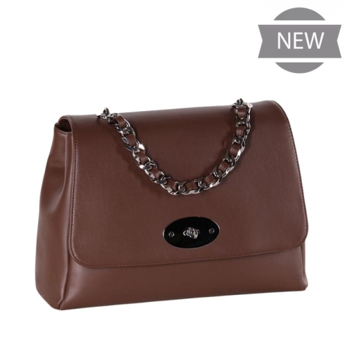 Кожаная сумка с цепочкой