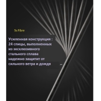 Зонт-трость бордовый Umbr-L-605-Red 