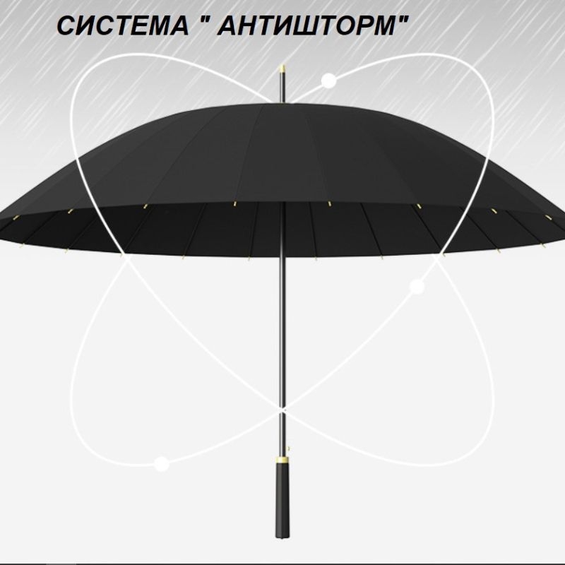 Зонт-трость бордовый Umbr-L-605-Red 