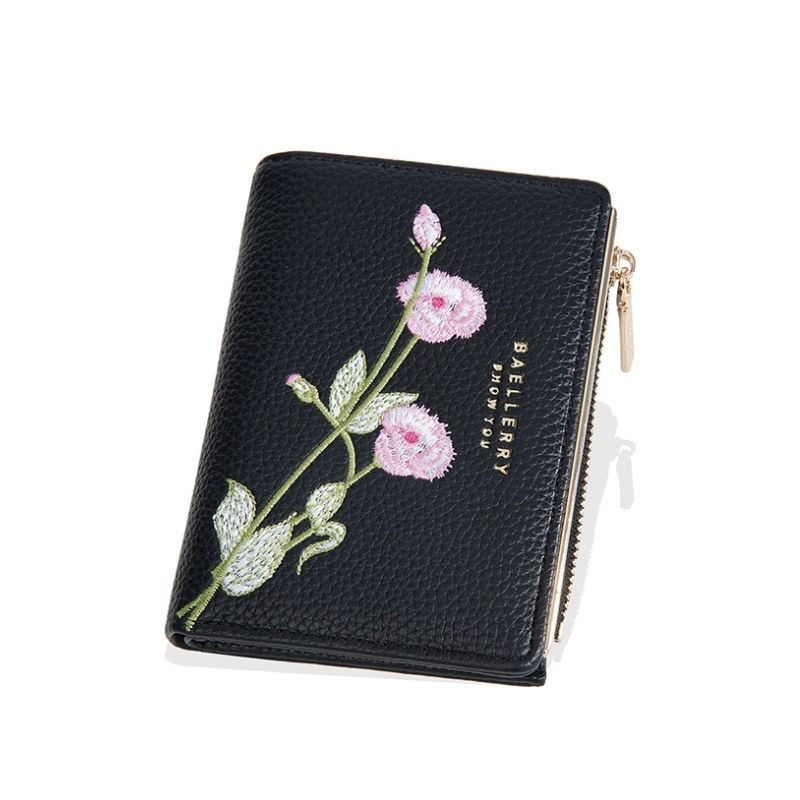Кошелек с вышивкой W-N8344-Black 