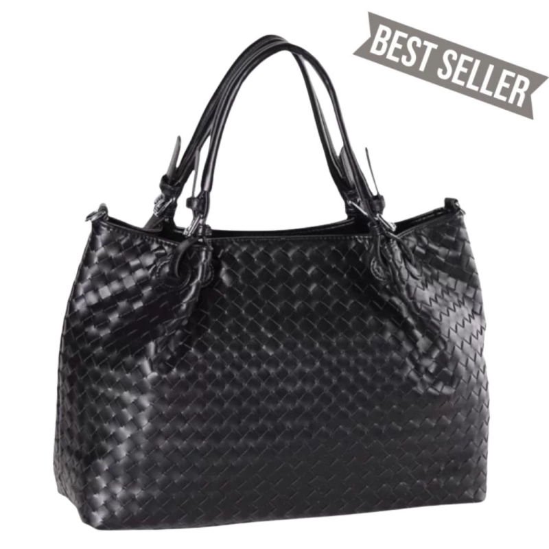 Кожаная сумка-плетенка