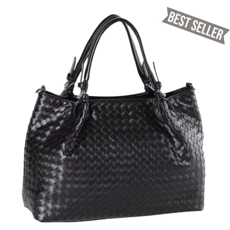 Кожаная сумка-плетенка